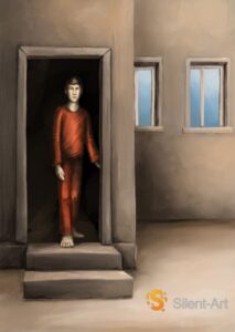Schwelle im roten Gewand - Silent-Art-2025-04-003 1 Silent-Art-2025-04-003